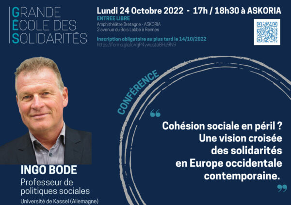 Affiche informant de la conférence avec la photo de l'intervenant